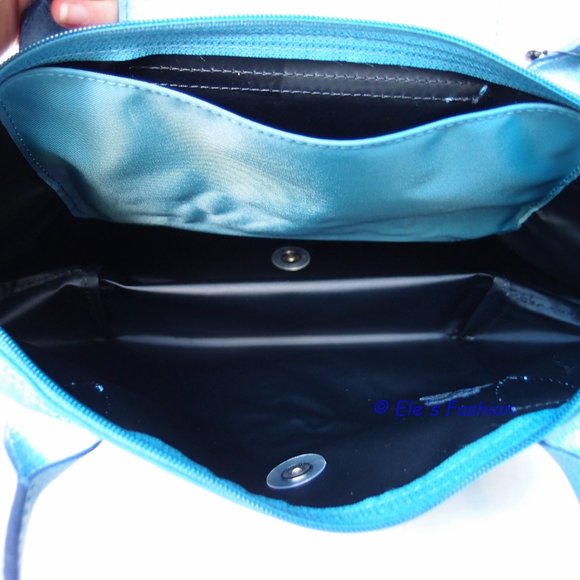 ❤️ NWT LONGCHAMP Le Pliage Type S Club Small Short Handle Tote Thunderstorm Blue - Picture 11 of 14